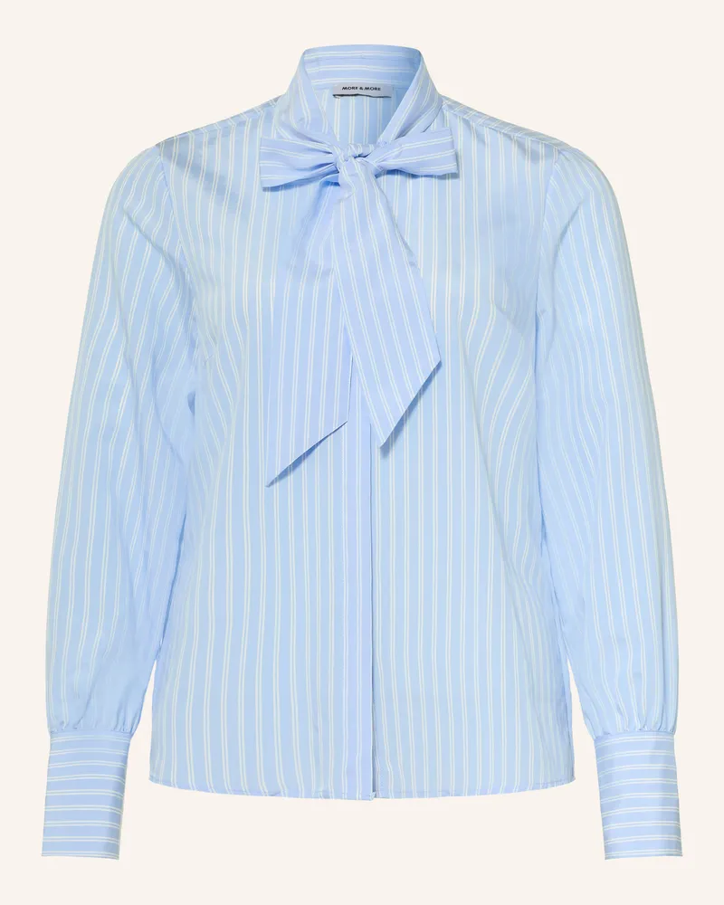 More & More Schluppenbluse blau Hellblau