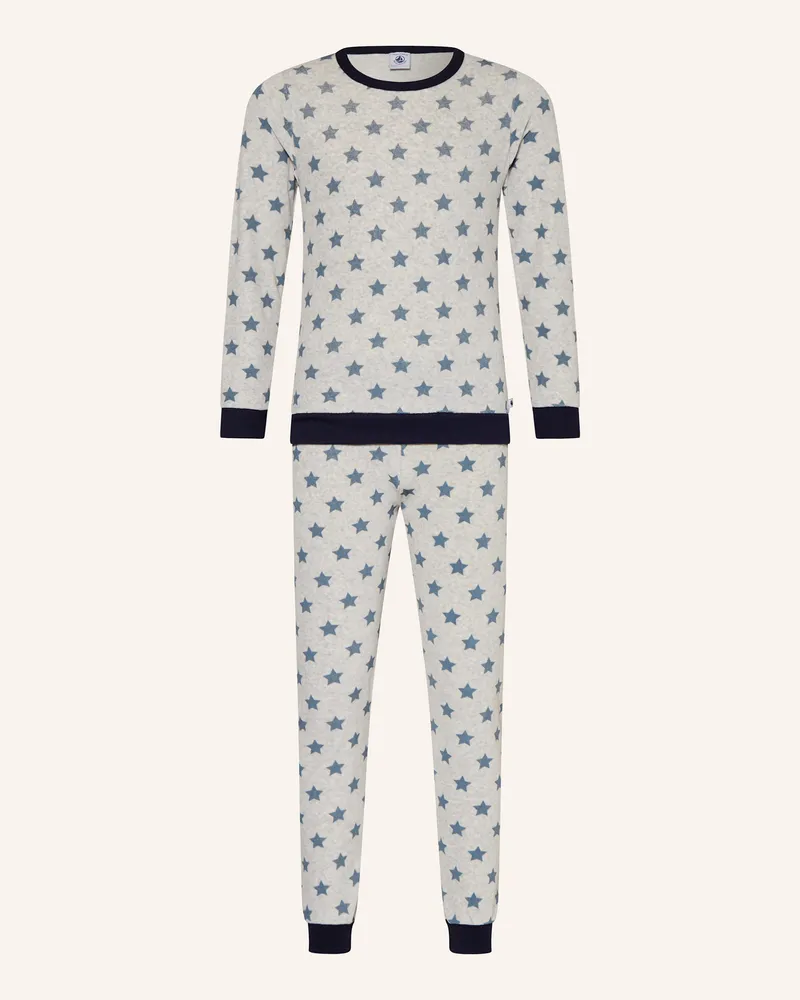 Petit Bateau Schlafanzug Hellgrau
