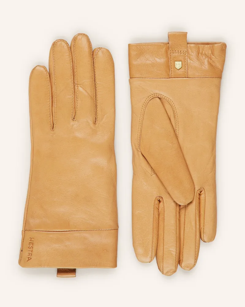 Hestra Lederhandschuhe Diana braun Camel