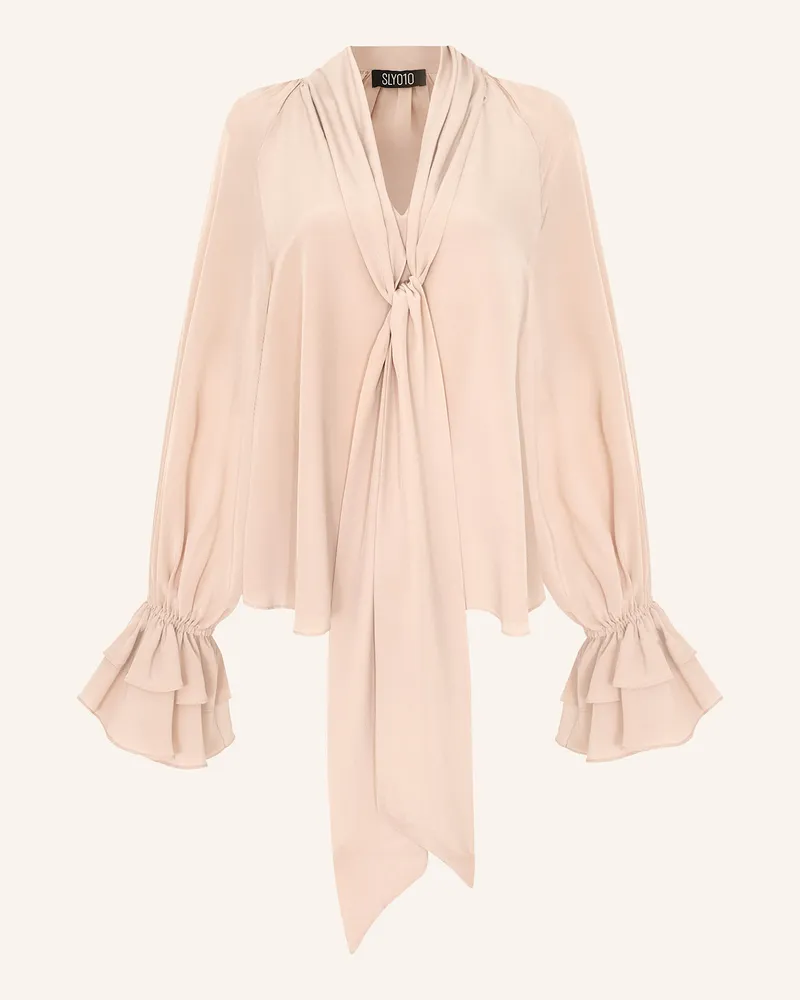 SLY 010 Schluppenbluse ROZINA aus Seide Rosé
