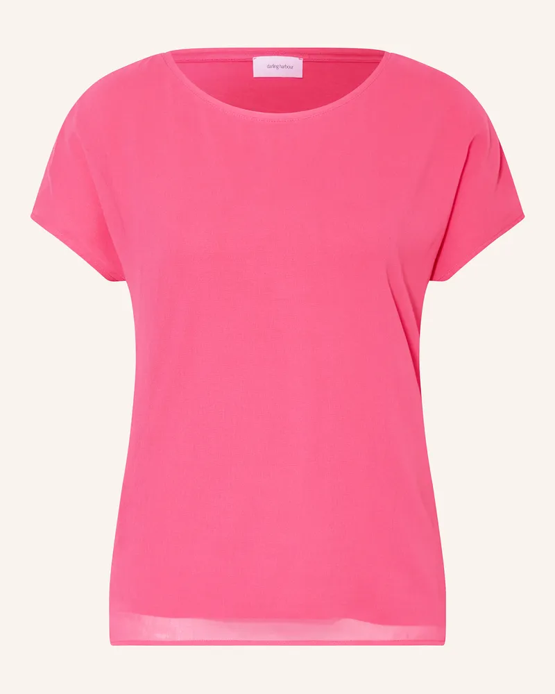 Darling Harbour Blusenshirt im Materialmix Magenta
