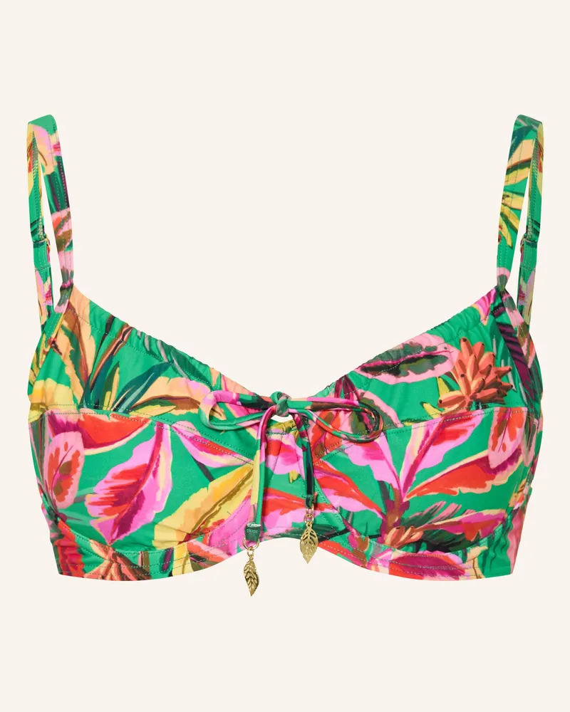 Cyell Bügel-Bikini-Top Floral Forest gruen Grün