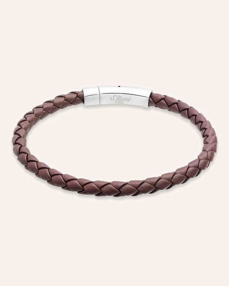 S.Oliver Armband  aus  Echtleder Braun