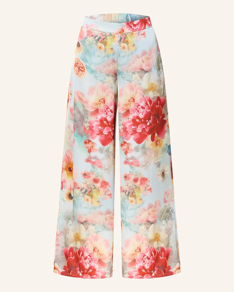 Vera Mont Marlenehose Aus Satin blau Hellblau