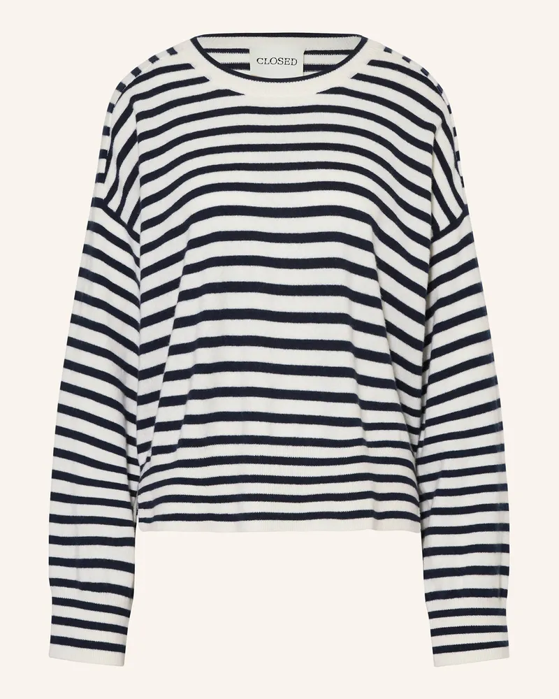 Closed Pullover weiss Dunkelblau