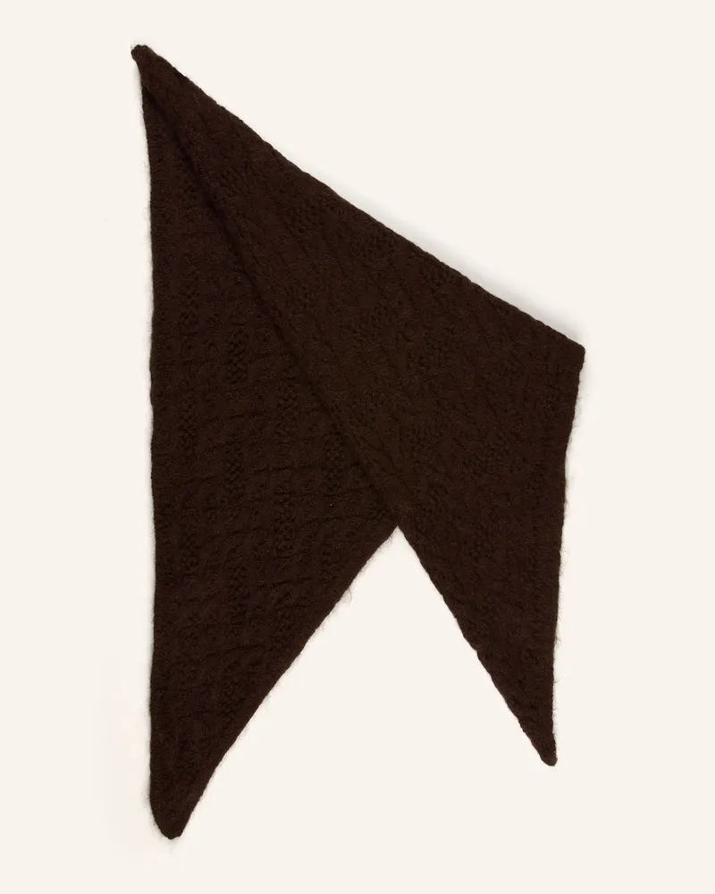 Johann & Johanna Dreieckstuch Mit Mohair braun Dunkelbraun