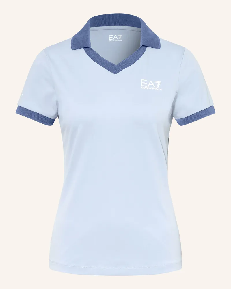 EA7 Funktions-Poloshirt Tennis Pro blau Hellblau