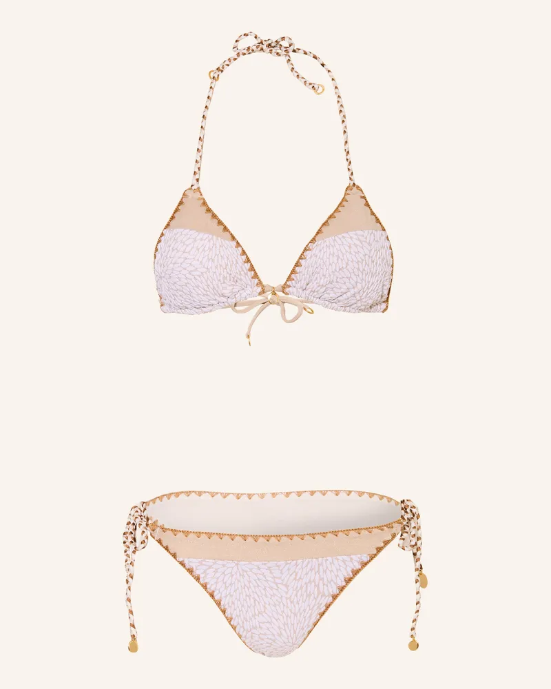 Banana Moon Triangel-Bikini Boscoblika Avel Mit Glitzergarn weiss Creme