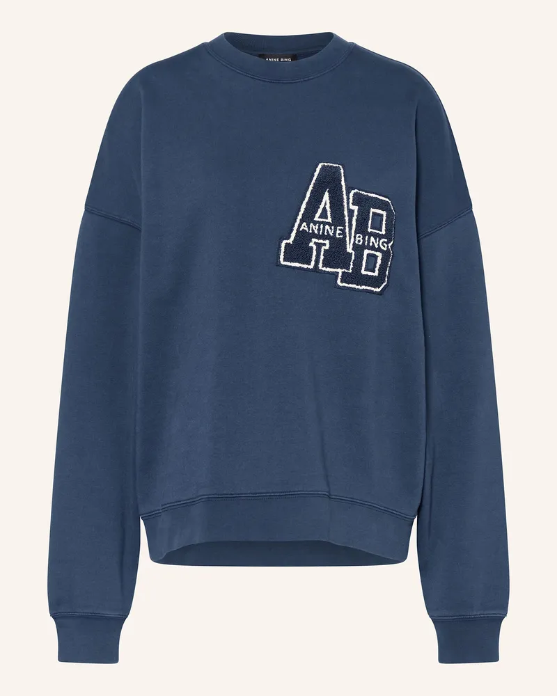 Anine Bing Oversized-Sweatshirt MILES Dunkelblau