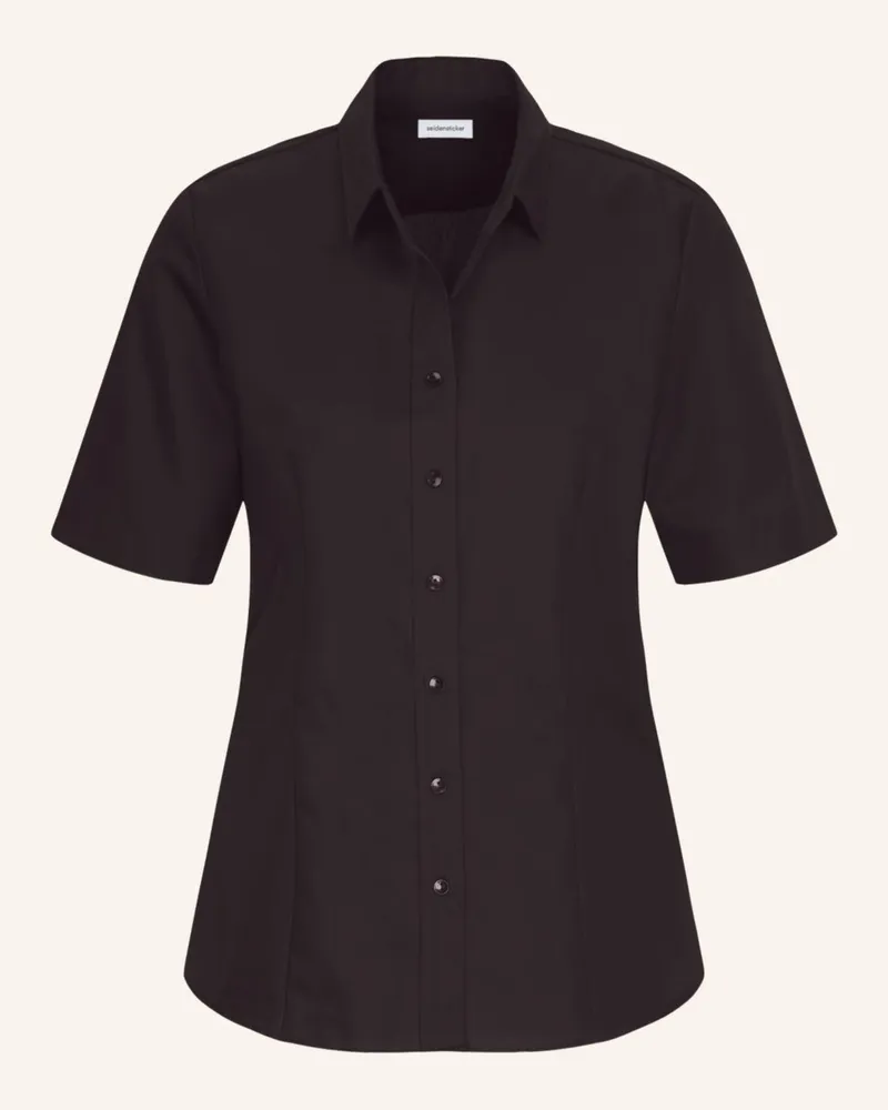 Seidensticker Hemdbluse schwarz Schwarz