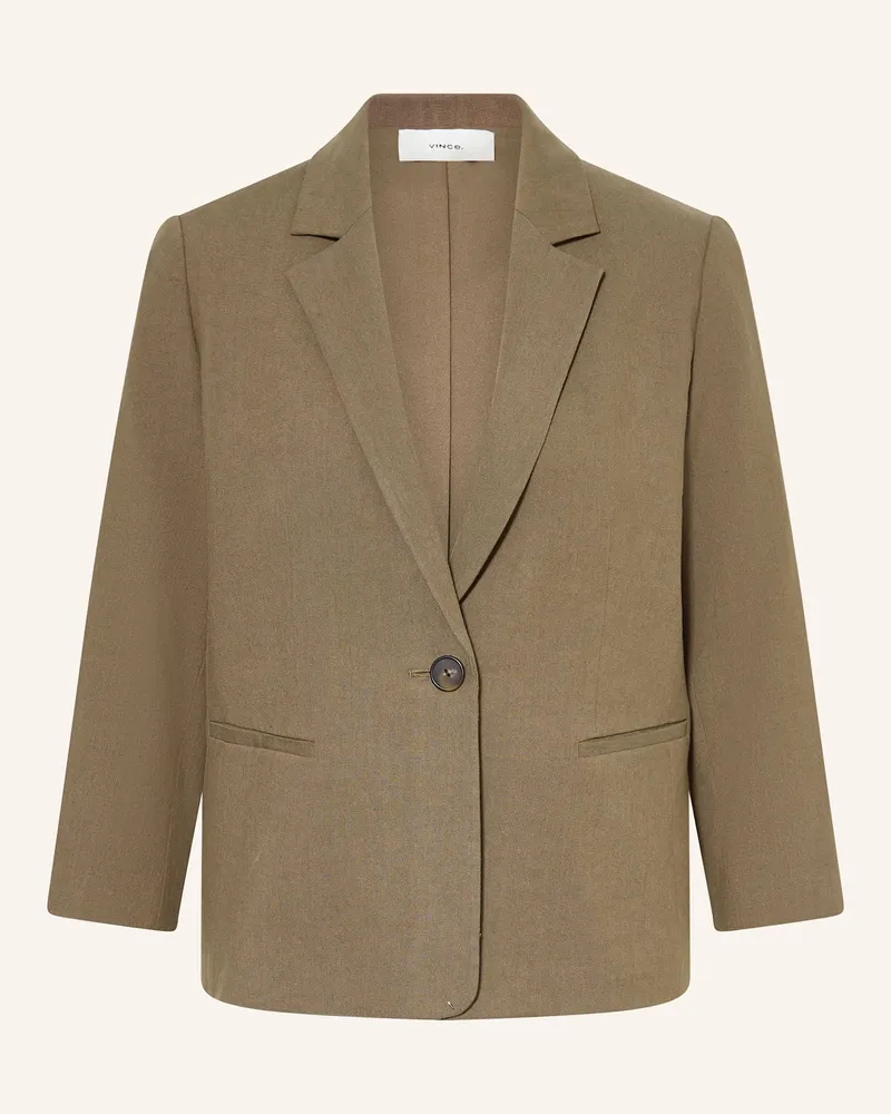 Vince Blazer mit Leinen Oliv
