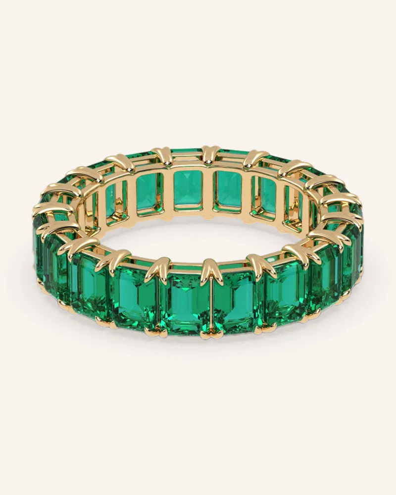 VEYNOU Ring EDEN ETERNITY SMALL aus 14 Karat Gelbgold und 3,50ct. Smaragden Gold