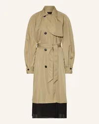 Maje Trenchcoat mit Plissees Beige