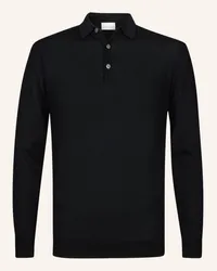 Profuomo Polo Langarm Schwarz