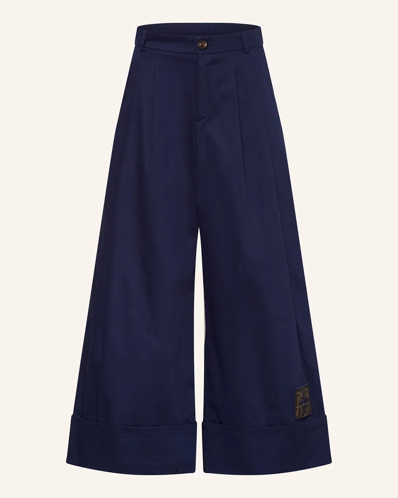 Fendi Marlenehose blau Dunkelblau