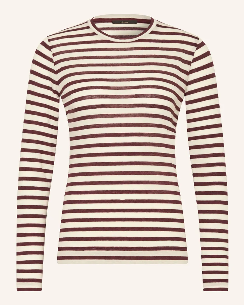 windsor. Longsleeve Dunkelrot