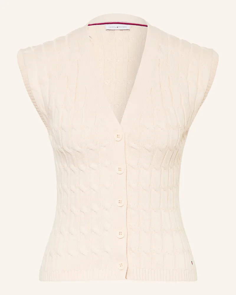 Tommy Hilfiger Strickweste weiss Ecru