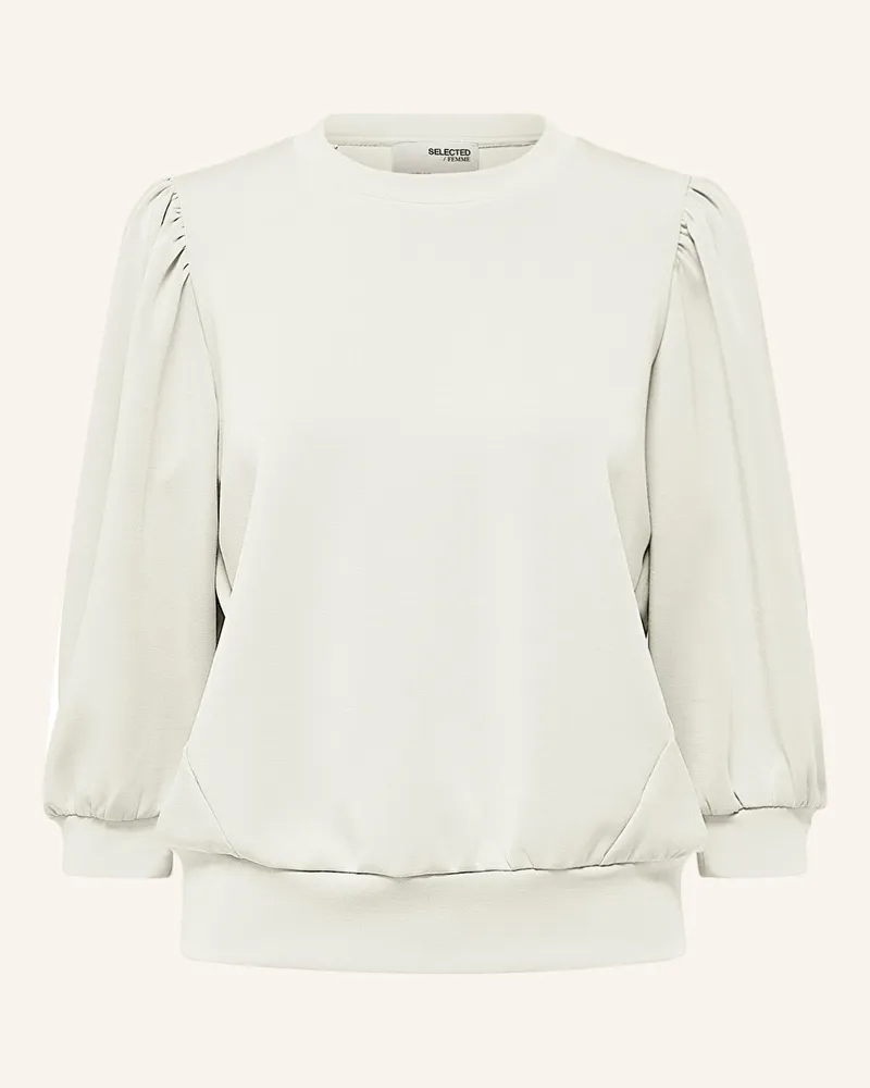 Selected Shirt Mit 3/4-Arm weiss Ecru