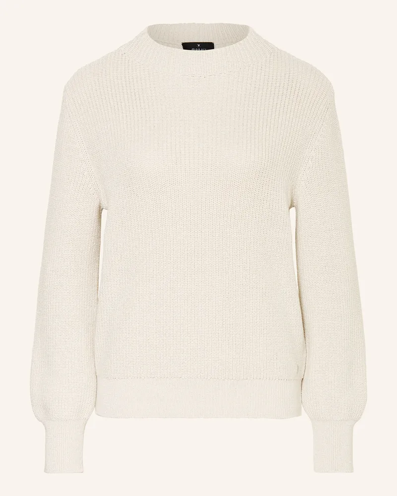 monari Pullover mit Glitzergarn Creme