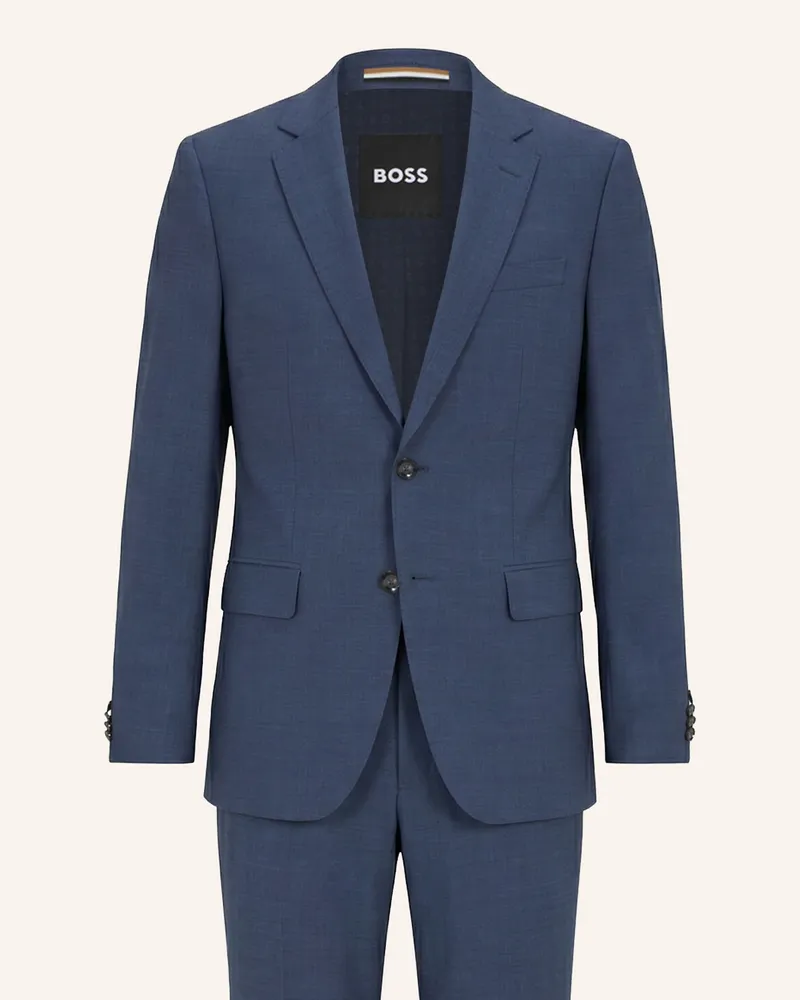 HUGO BOSS Business Anzug H-Huge-2pcs-253 Slim Fit blau Blau