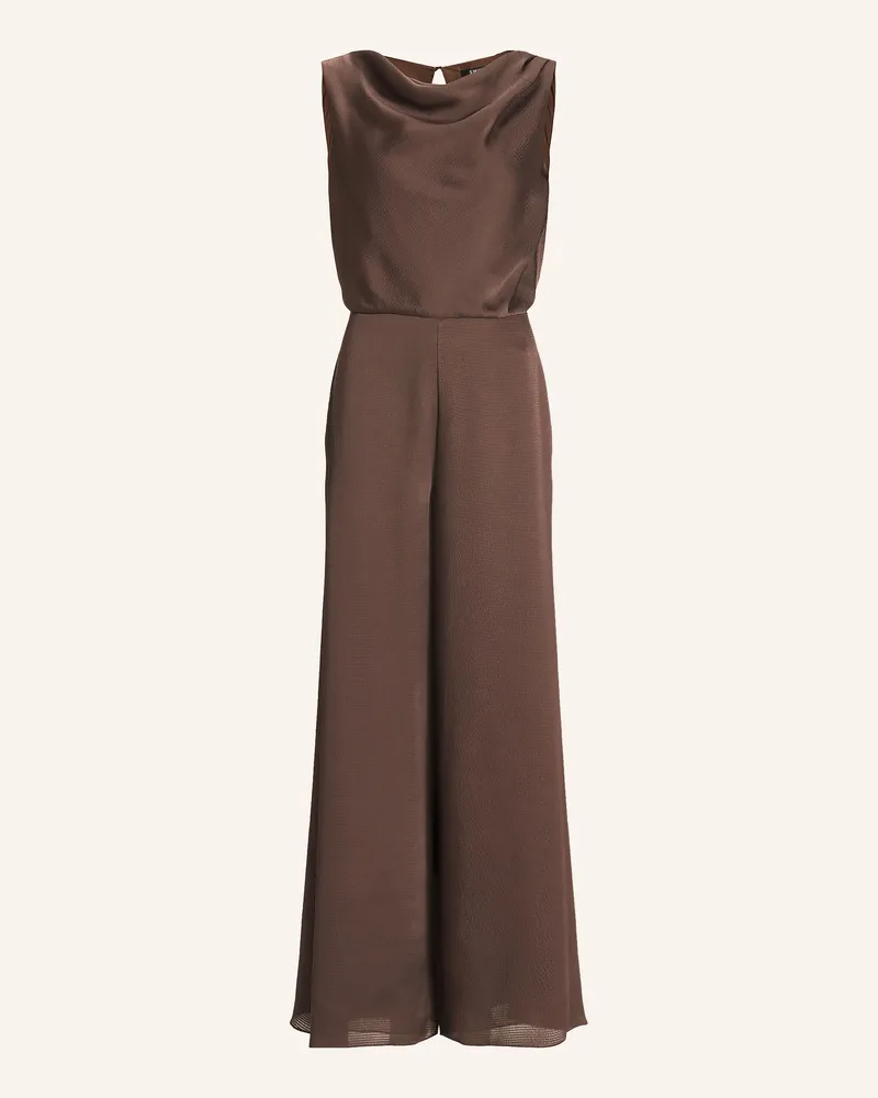 Swing Jumpsuit Aus Satin braun Dunkelbraun