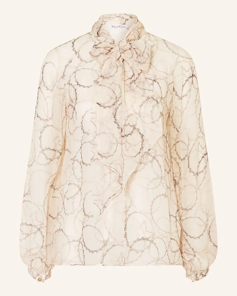 Max Mara Schluppenbluse FAENZA aus Seide Creme