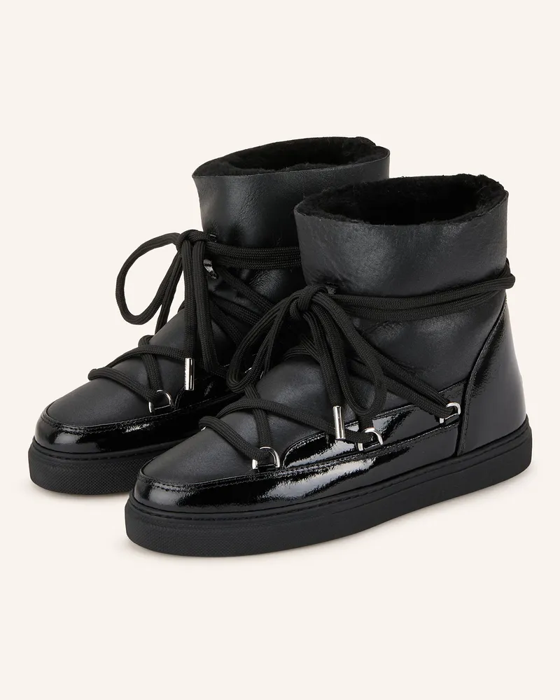 INUIKII Schnürboots GLOSS Schwarz