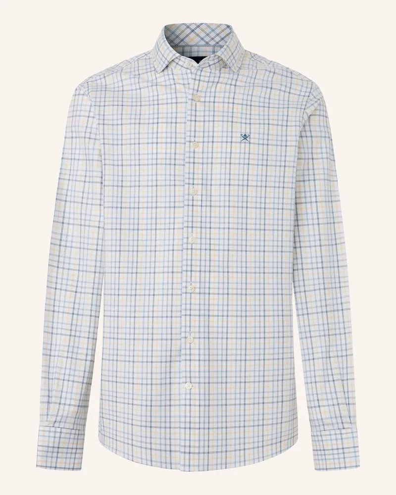 Hackett Freizeithemd Three Col Tattersall blau Blau