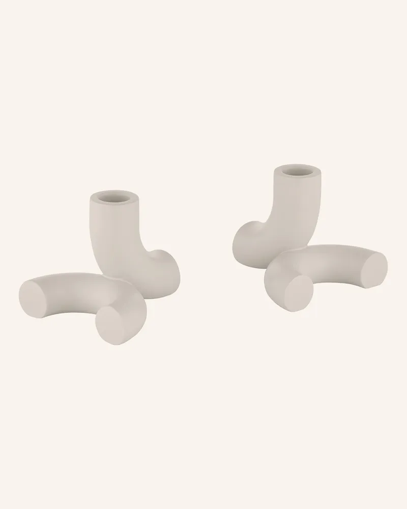 Blomus 2er-Set Kerzenhalter Doodle weiss Hellgelb