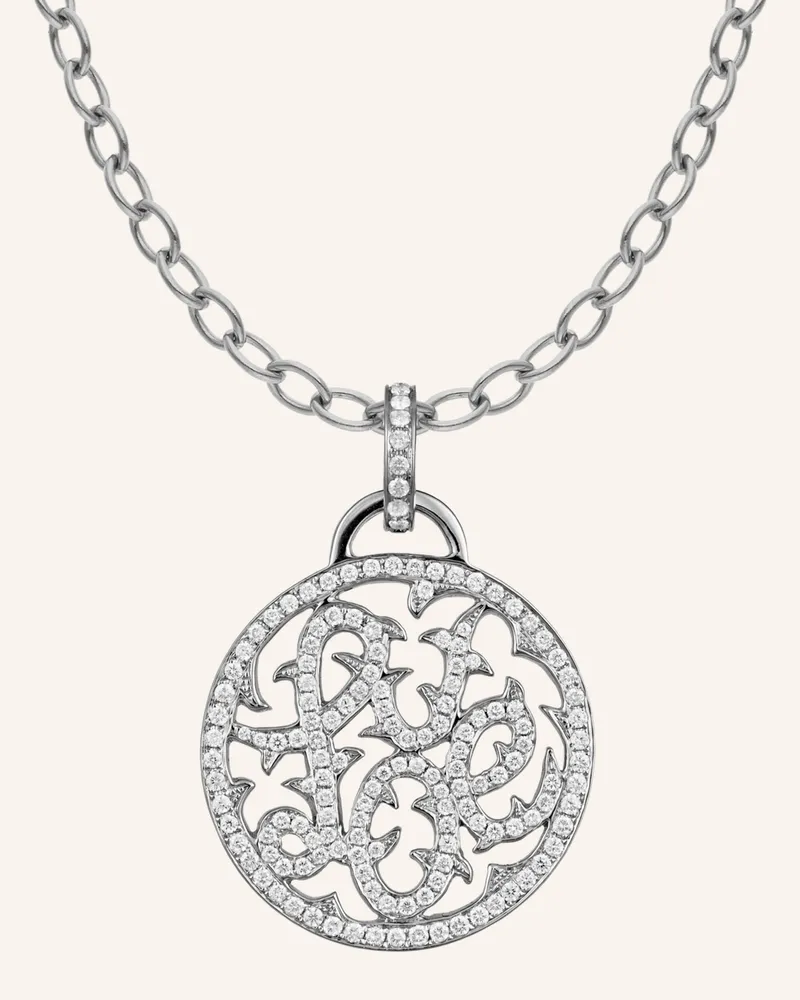 CADA Kette Medium Floral Love silber Weissgold