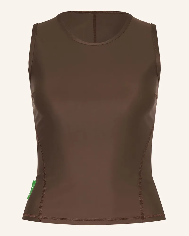 District Vision Tanktop Fitted Training braun Dunkelbraun