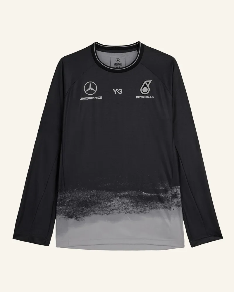 Y-3 Y-3 Mercedes Mechanics Langärmeliges Jersey schwarz Schwarz