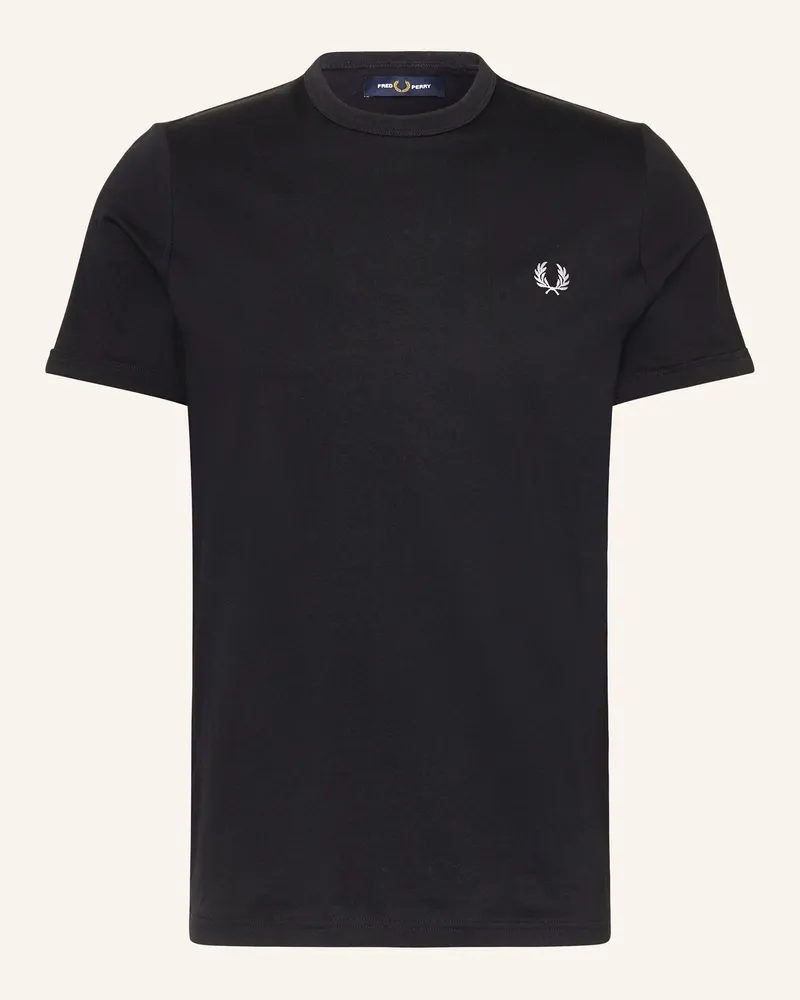 Fred Perry T-Shirt schwarz Schwarz