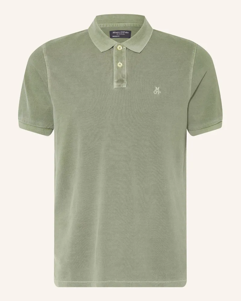 Marc O'Polo Piqué-Poloshirt Regular Fit gruen Oliv