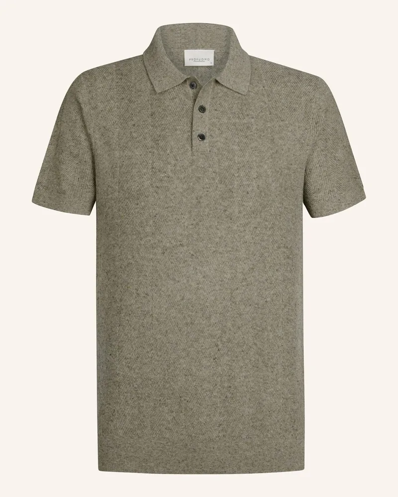 Profuomo Polo Kurzarm beige Creme