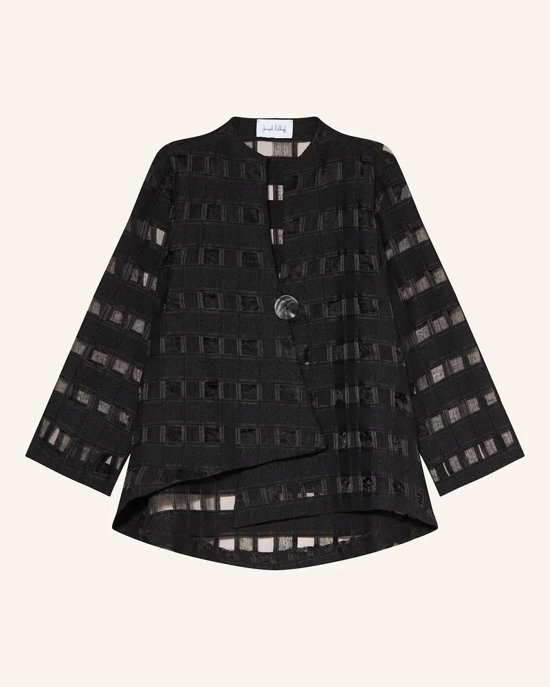 Joseph Ribkoff Kastenjacke im Materialmix mit 3/4-Arm Schwarz
