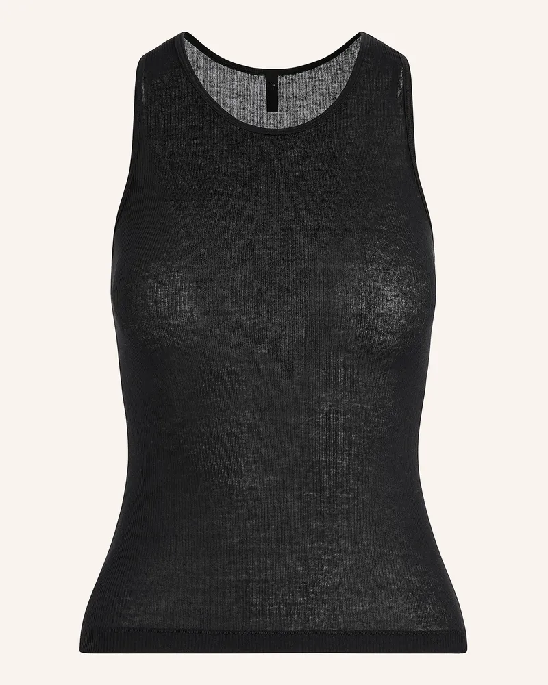 SKIMS Lounge-Top SHEER COTTON Schwarz