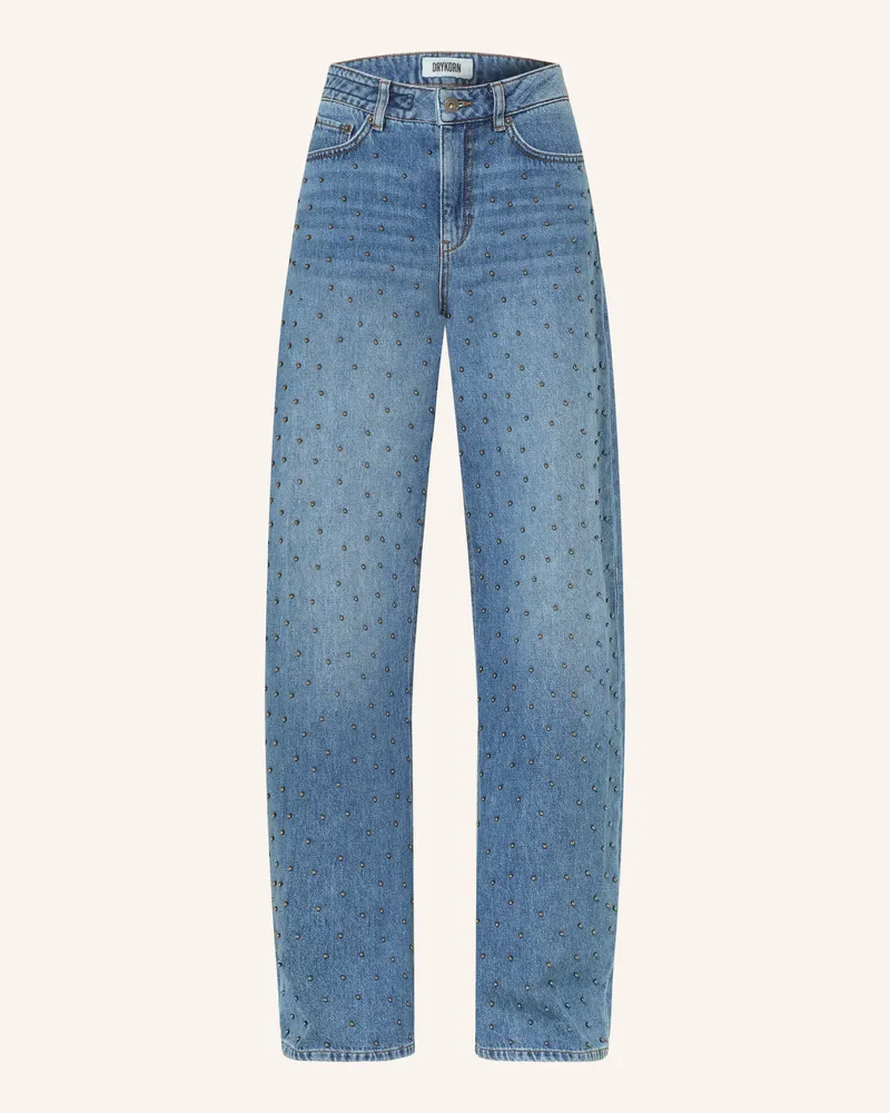 Drykorn Straight Jeans Medley Mit Nieten blau 3600