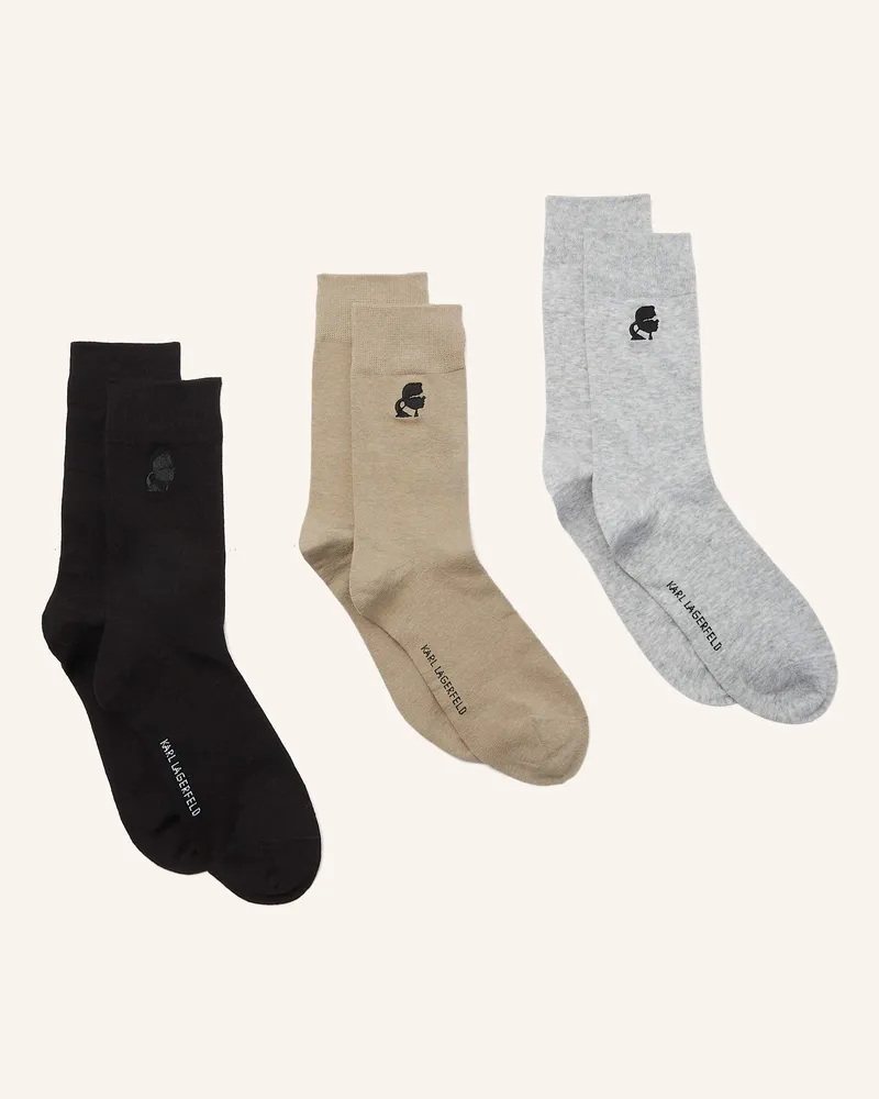 Karl Lagerfeld 3er-Pack Socken Schwarz