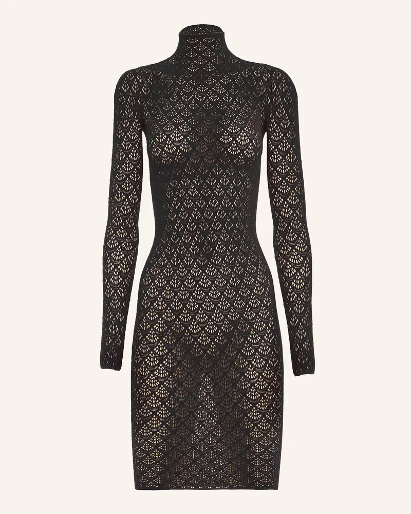 Wolford Kleid Mermaid Net Dress schwarz Schwarz