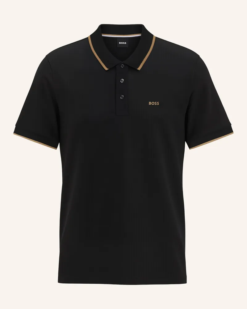 HUGO BOSS Piqué-Poloshirt Parlay schwarz Schwarz