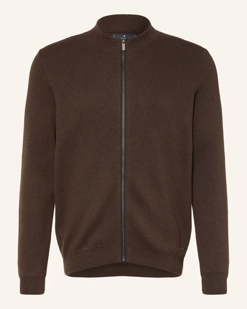 Ragman Strickjacke braun Dunkelbraun