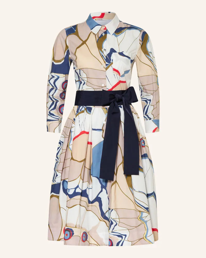 Sara Roka Hemdblusenkleid Nidina Mit 3/4-Arm weiss Weiss