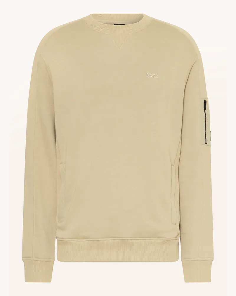 HUGO BOSS Sweatshirt gruen Hellgrün