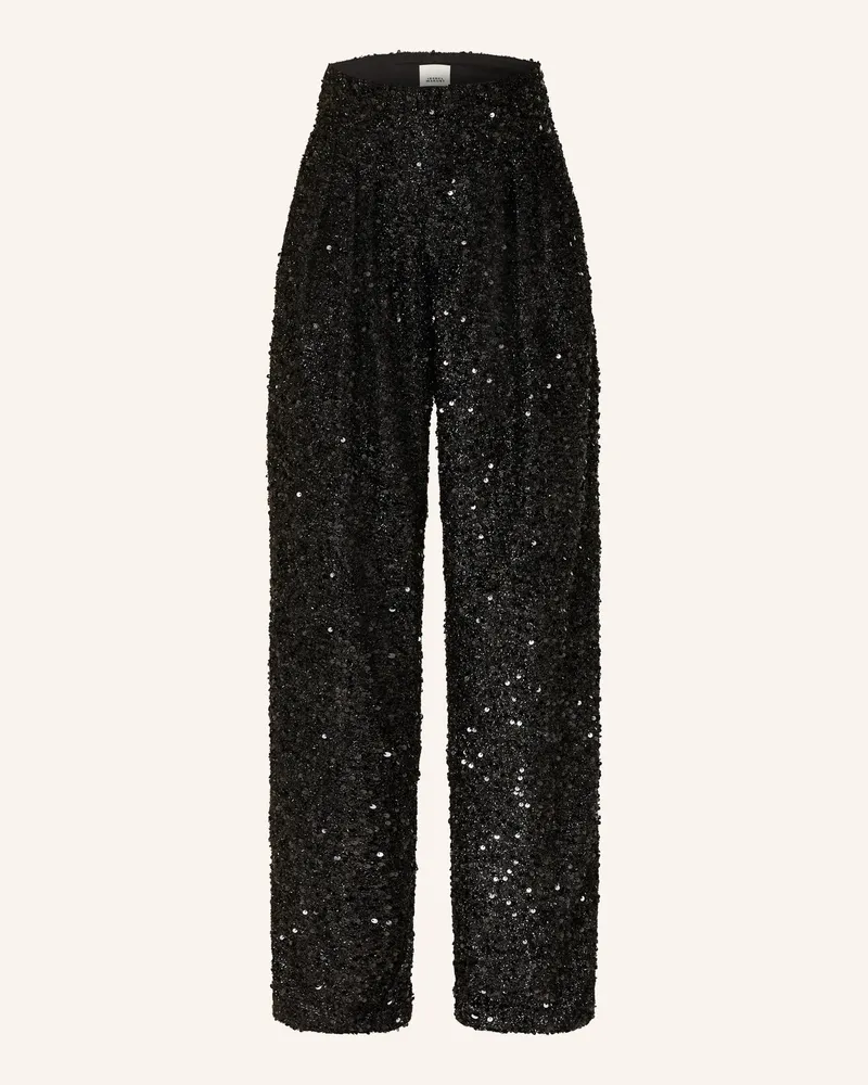 Isabel Marant Hose ARAS mit Pailletten Schwarz