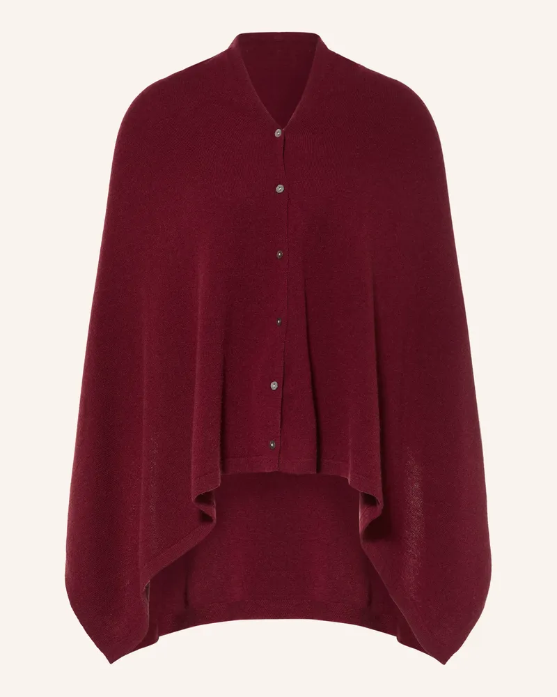 Rosemunde Poncho Mit Cashmere rot Dunkelrot