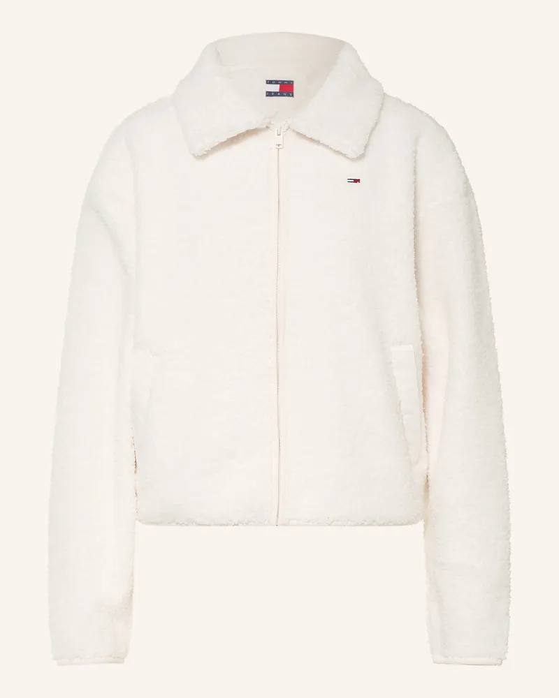 Tommy Hilfiger Teddyfell-Jacke weiss Ecru