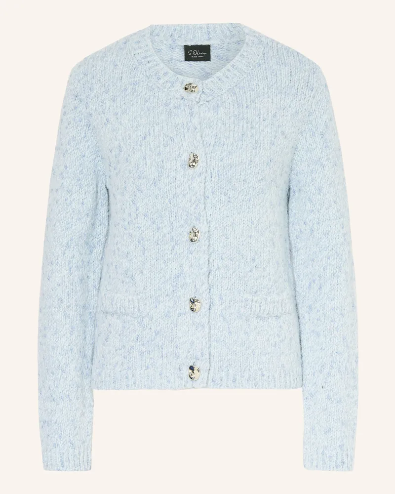 S.Oliver Strickjacke Mit Glitzergarn blau Hellblau