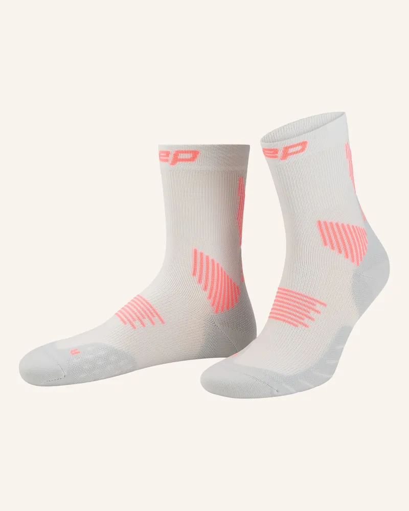 CEP Laufsocken CORE RUN COMPRESSION MID CUT MID CUSHION Hellgrau