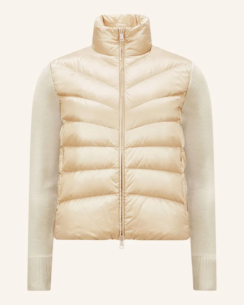 Moncler Daunenjacke im Materialmix Beige